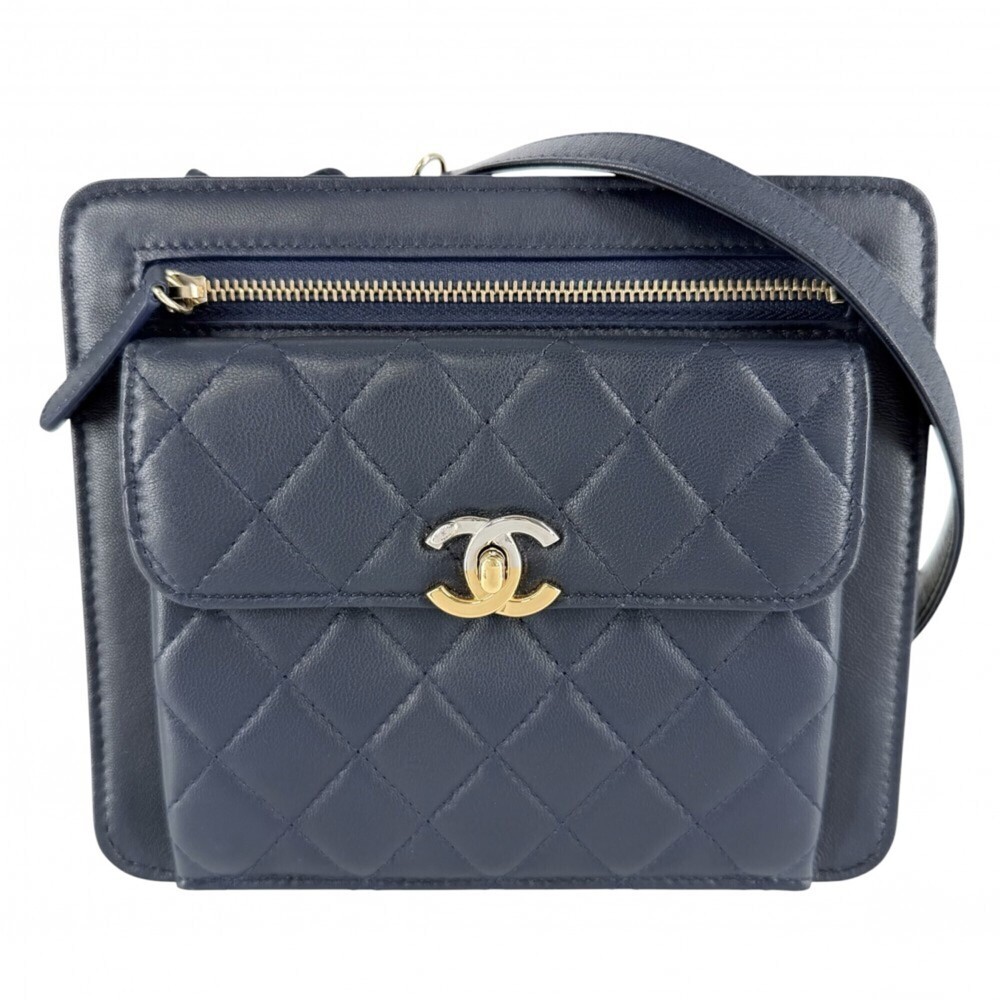 Chanel women's shoulder bag, Matelassé style, Coco Mark, crossbody lambskin, ...